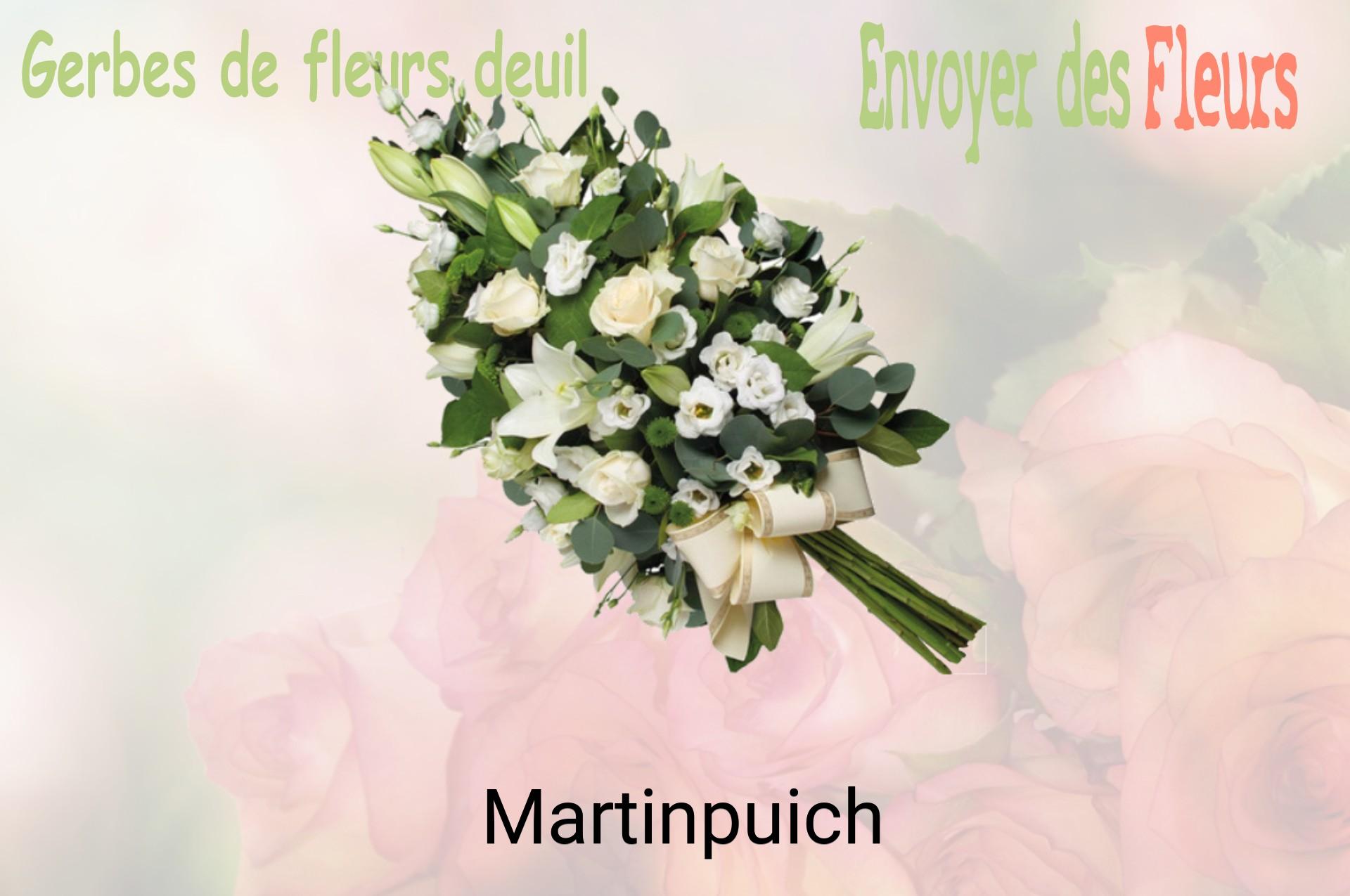 Gerbe de fleurs de deuil livrée à Martinpuich